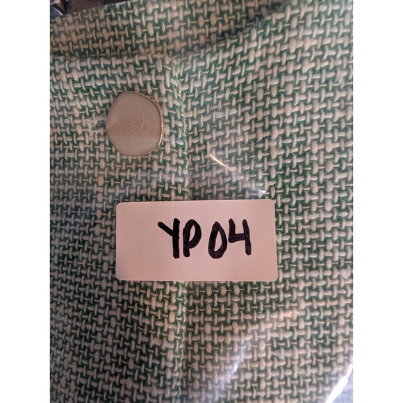 Zara Green Tweed Cropped Tailored Blazer Small Feminine Preppy Twee Classic - Picture 15 of 16